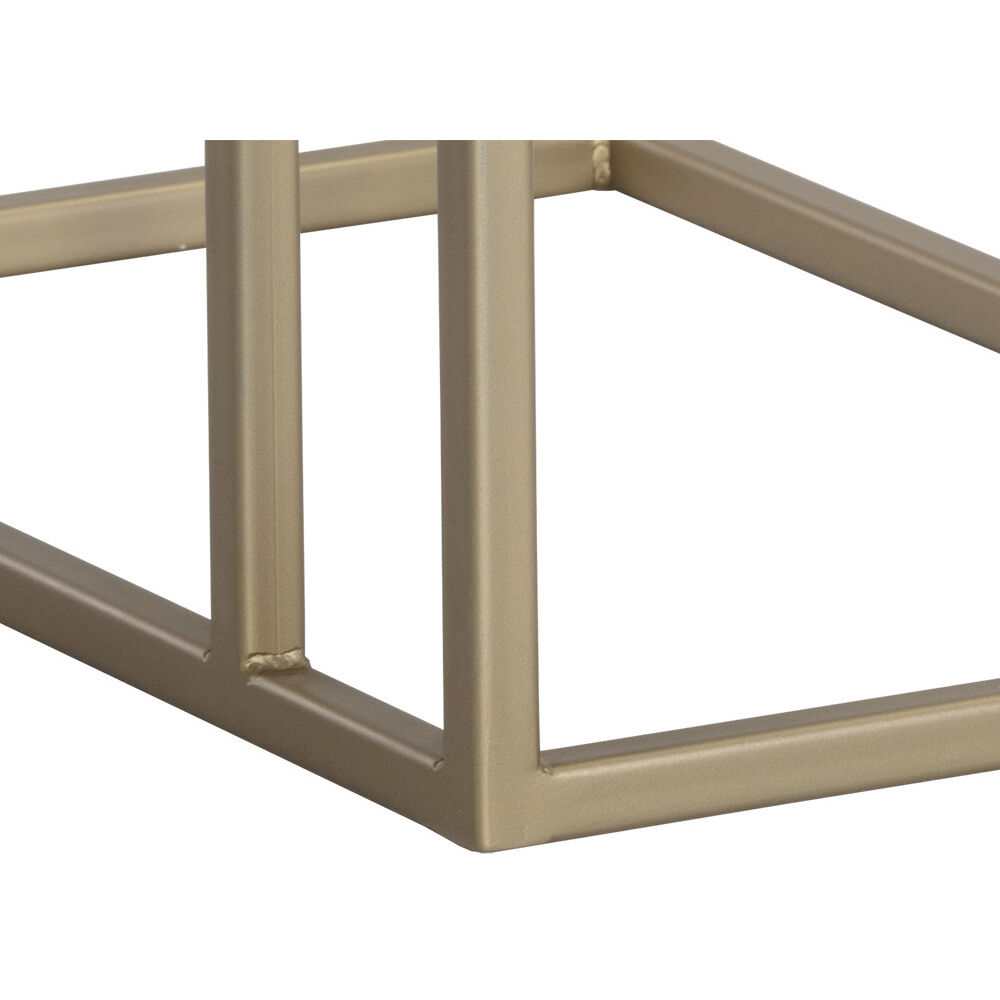 Arden 23.5 X 23.5 inch Gold / Raw Umber Side Table, C-Shaped